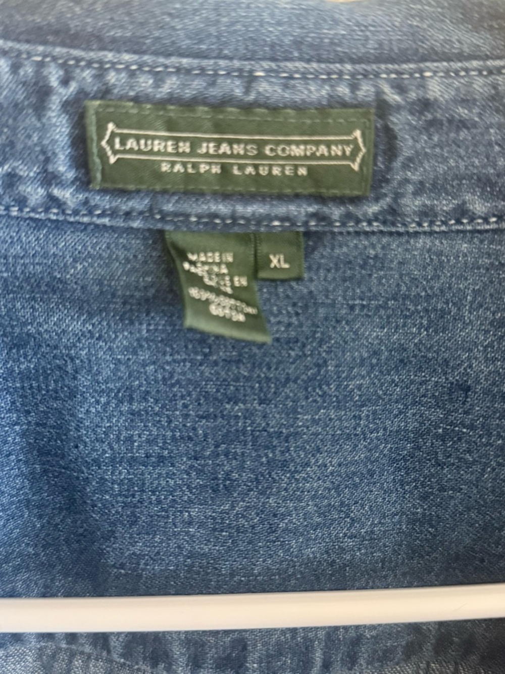Ralph Lauren Blue Denim Button-Down Shirt - Picture 2 of 3